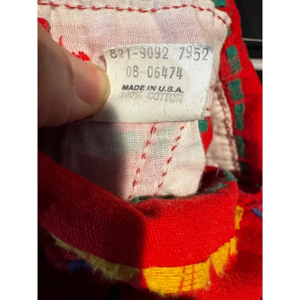 Vintage OshKosh Bgosh Kids Red Cotton Overalls 90s Bib Dungarees Size 3T
